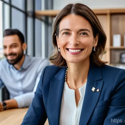 지방재정 전문가 블로그 SEO 전략 - **Prompt for a Google Business Profile image:**
    A professional photograph featuring a female Fre...