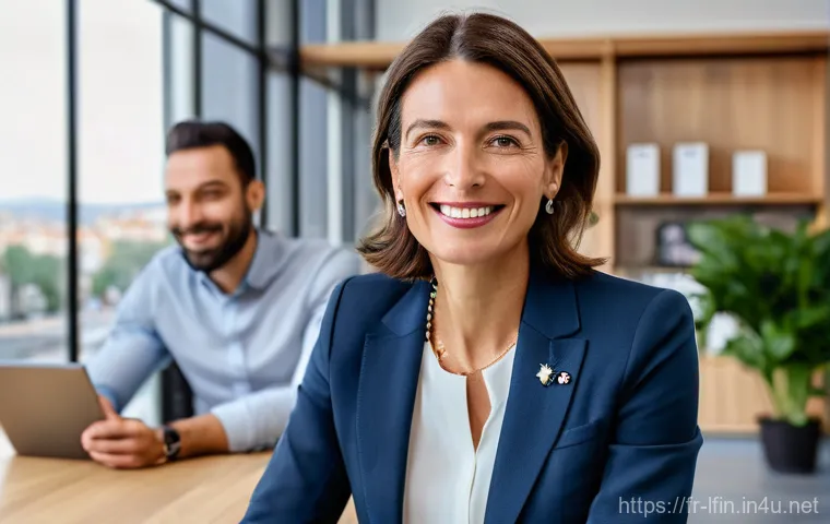 지방재정 전문가 블로그 SEO 전략 - **Prompt for a Google Business Profile image:**
    A professional photograph featuring a female Fre...